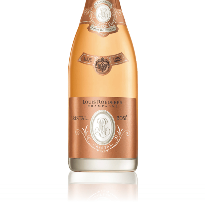Champagne Cristal de Roederer Rosé 2012 - Coffret Luxe - étiquette