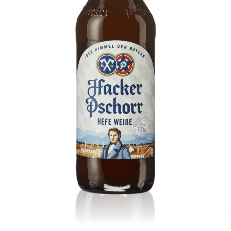 Bière Blanche Hacker Pschorr Hefe Weiss - étiquette