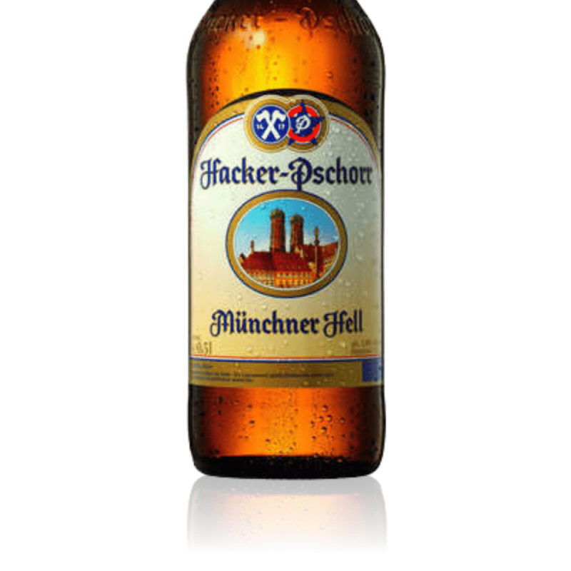 Bière Blonde Hacker-Pschorr Münchner Hell - étiquette Bière Blonde Hacker-Pschorr Münchner Hell - étiquette