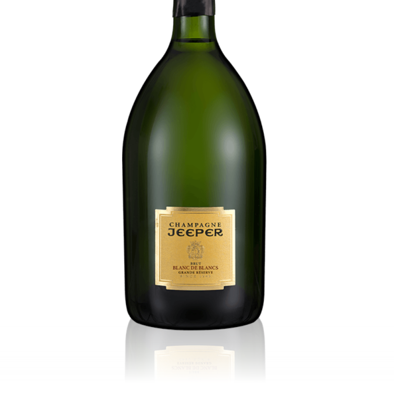 Magnum Champagne Jeeper Grande Réserve Blanc de Blancs - étiquette Magnum Champagne Jeeper Grande Réserve Blanc de Blancs - étiquette