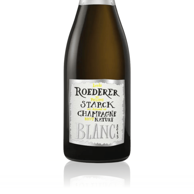 Champagne Louis Roederer Brut Nature by Philippe Starck 2015 -étiquette