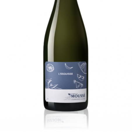 Champagne Moussé Fils - L'esquisse - Etiquette Champagne Moussé Fils - L'esquisse - Etiquette