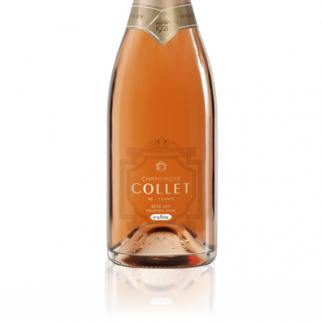 Champagne Collet Rosé Dry - Etui & Seau - Etiquette Champagne Collet Rosé Dry - Etui & Seau - Etiquette