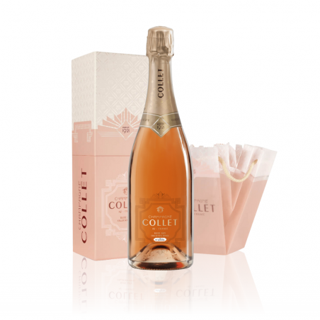 Champagne Collet Rosé Dry - Etui & Seau Champagne Collet Rosé Dry - Etui & Seau