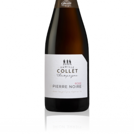 Champagne Famille Collet - Pierre Noire Rosé - Etiquette Champagne Famille Collet - Pierre Noire Rosé - Etiquette