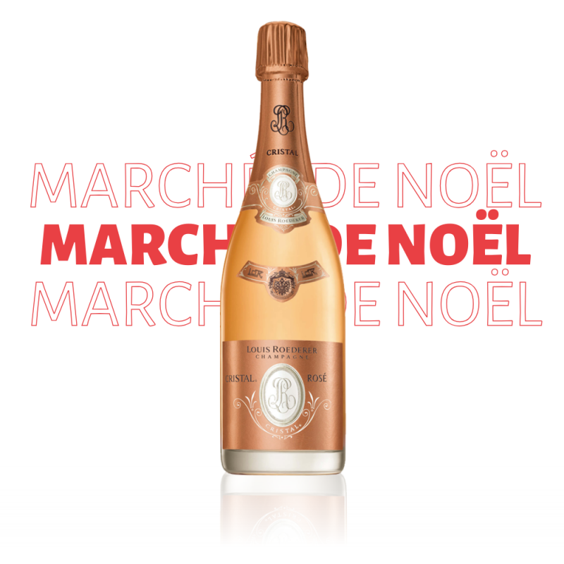 Marché de Noël  -  Champagne Cristal de Roederer Rosé 2013 - Coffret Luxe