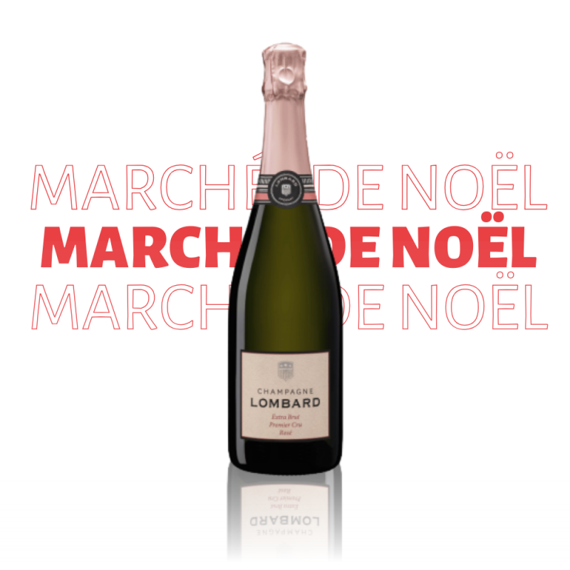 Marché de Noël - Champagne Lombard Extra Brut Premier Cru Rosé